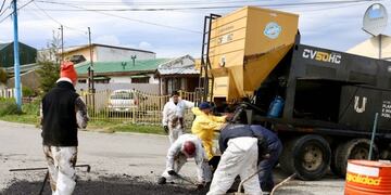 Reparación en calles de Ushuaia