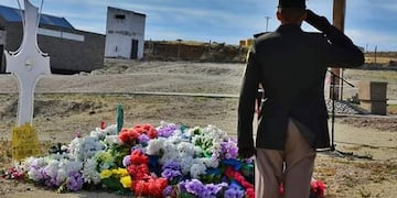 Homenaje al ex combatiente de Malvinas Miguel Ángel \