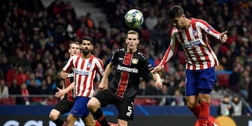 Champions League: Atlético Madrid venció 1-0 al Bayer Leverkusen y es líder del Grupo D\u002E (AFP)