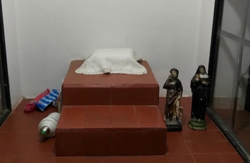 Colonia Caroya: desapareció la Virgen del Valle de una gruta de calle 15