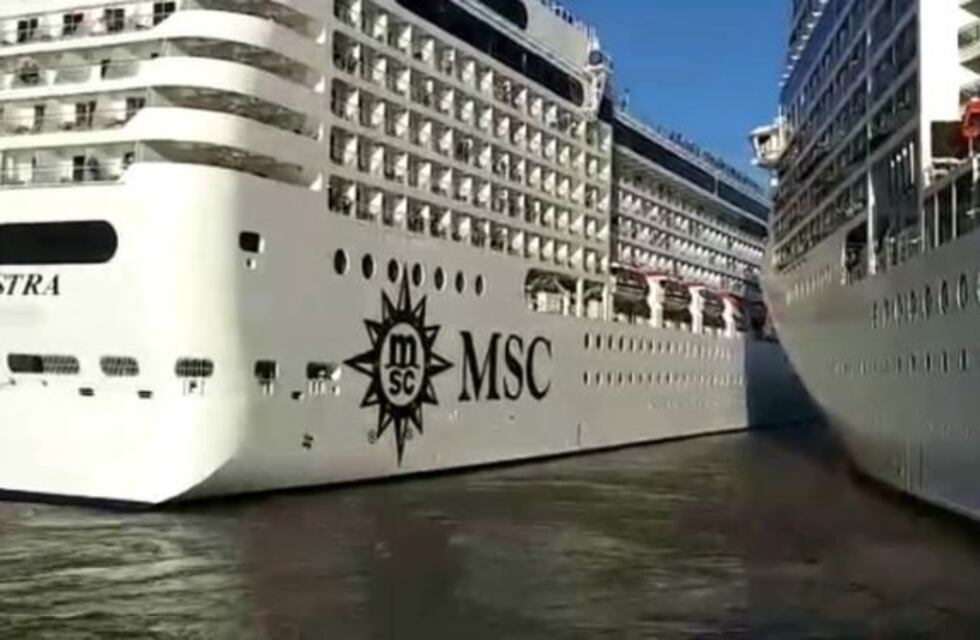 Dos cruceros chocaron en el puerto de Buenos Aires