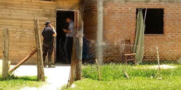 La vivienda donde fue encontrada el cuerpo de Bordón\u002E (Foto: TN Goya)\u002E