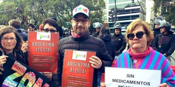 Protesta de pacientes con VIH