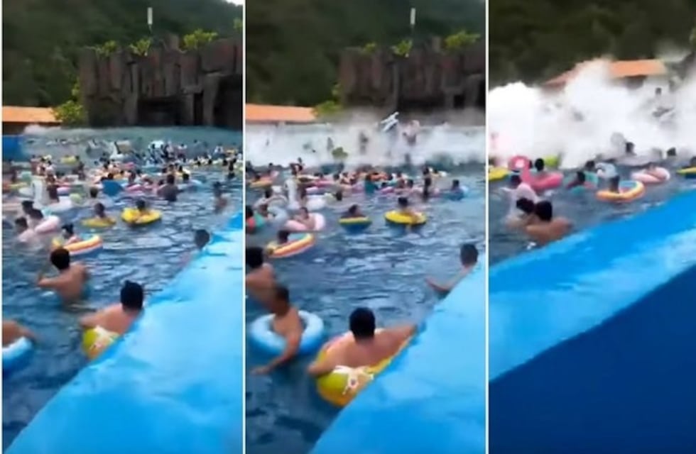 China: un "tsunami" artificial dejó más de 40 heridos, entre ellos muchos niños