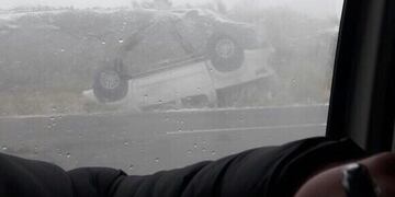 Asu00ed quedu00f3 la camioneta tras el vuelco.