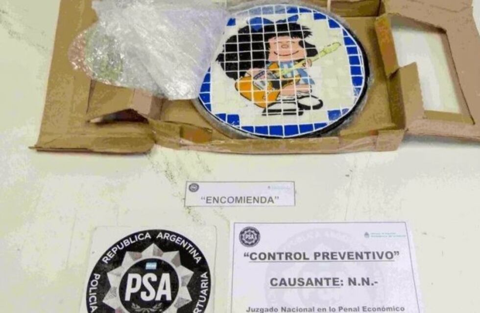 Detuvieron a una banda que exportaba cocaína con la imagen de Mafalda