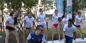 Los deportistas se movieron por todas partes al ritmo de Los Turros\u002E (DeporTV)
