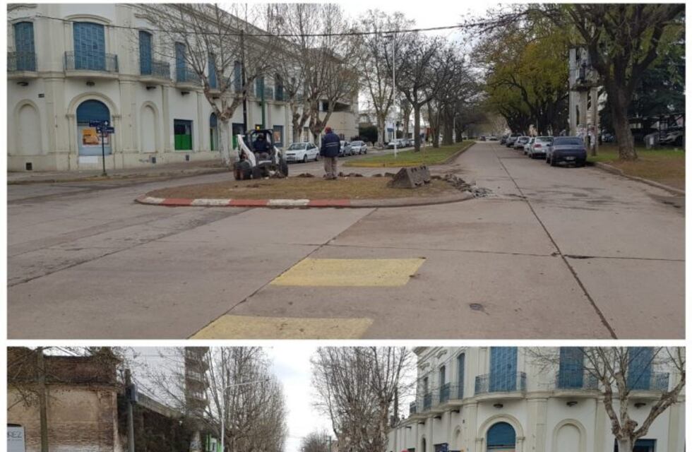Retiraron la rotonda de Lardizabal y 25 de mayo