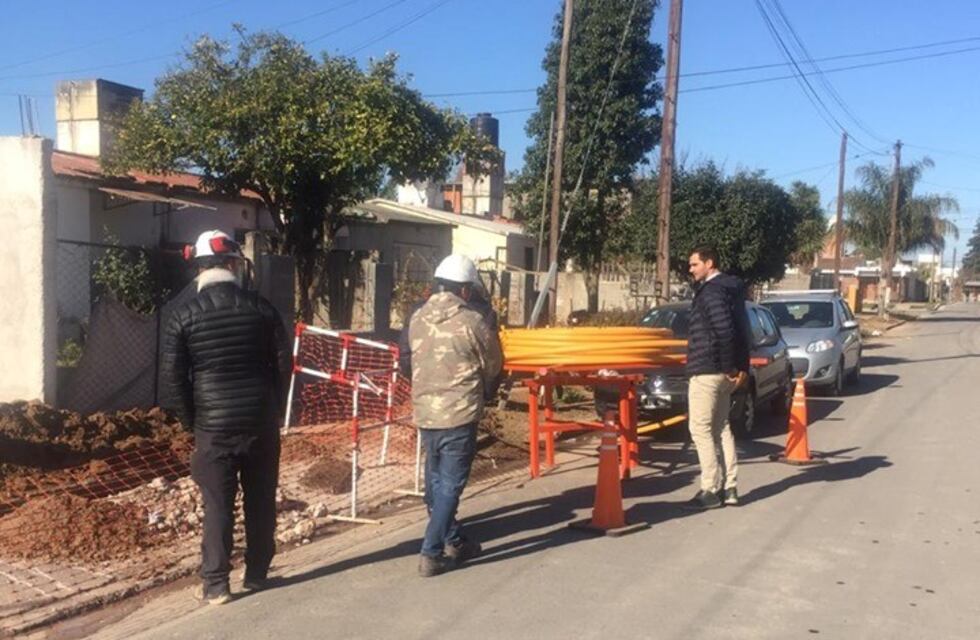 Borello visitó las obras de gas en Cerro Norte y Maipú