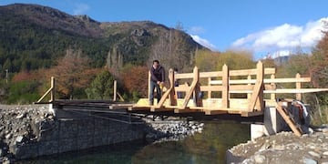 Trabajos en el puente Río Negro (Foto: Bariloche Opina)\u002E