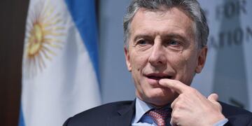 Argentina's President Mauricio Macri speaks during a forum on Argentina at The Center for Strategic and International Studies (CSIS) on April 27, 2017 in Washington, DC. / AFP PHOTO / Mandel Ngan eeuu washington mauricio macri visita del presidente de argentina a eeuu viajes del presidente de la nacion al exterior foro sobre argentina en el centro internacional para estudios estrategicos