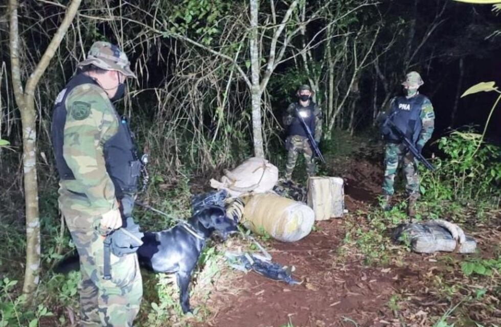 Narcotraficantes escaparon a los tiros y dejaron una carga de 771 kilos de marihuana