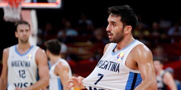 GRAF1657\u002E PEKÍN, 13/09/2019\u002E- El base argentino Facundo Campazzo durante la segunda semifinal del Mundial de Baloncesto de China 2019 disputada este viernes en el pabellón Wukesong de Pekín\u002E EFE/Juan Carlos Hidalgo