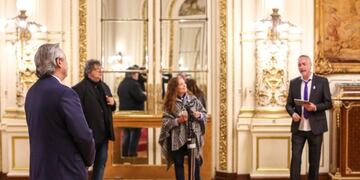 Alberto volvió a pisar Casa Rosada por primera vez desde el 18 de marzo (Foto: Presidencia)