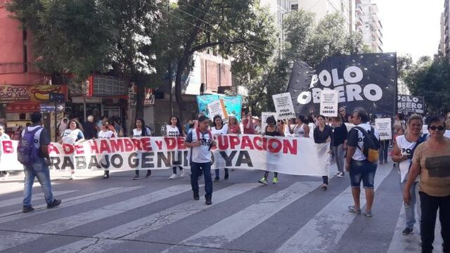 La marcha del Polo Obrero\u002E
