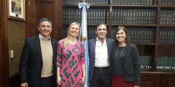 Fabián Calderón, Silvina Schab, Nestor Pan y Marcela Groppo