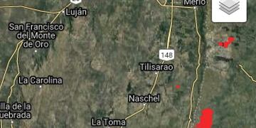 Imagen satelital de incendios MODIS NASA