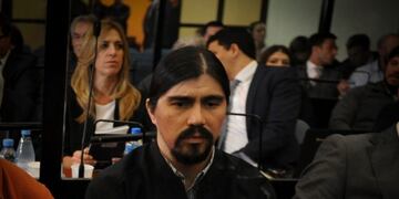 Martín Báez en los tribunales de Comodoro Py. (Foto: Federico López Claro)