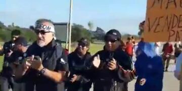 El SEOM protesta contra la visita del presidente Mauricio Macri