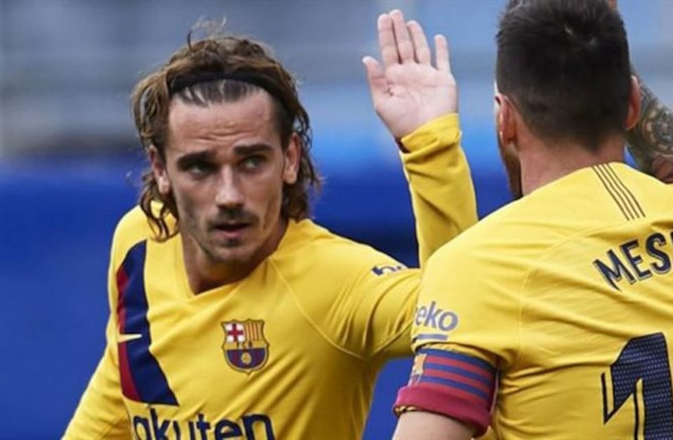 Griezmann le enseñó su particular baile a Mateo Messi