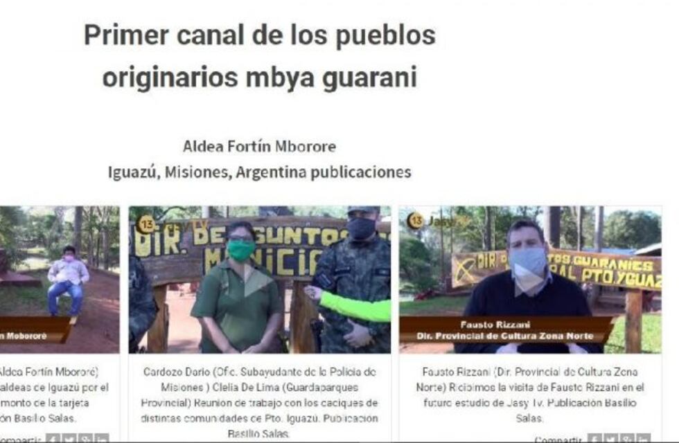 Iguazú tiene el primer canal de televisión mbya guaraní de Misiones