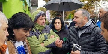 Aguiar y Cetera durante el paro del miércoles acordaron exigir un aumento del 12%\u002E