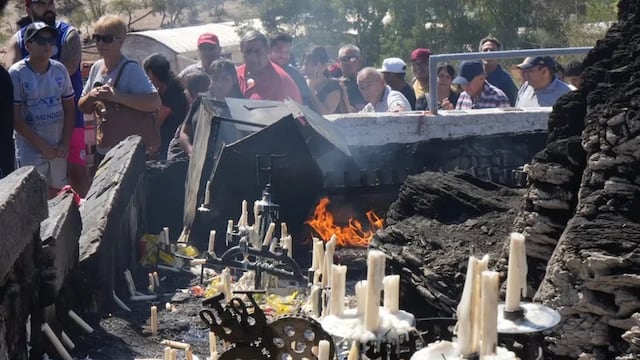 Miles de files se congregaron este Viernes Santo en Vallecito, Difunta Correa.