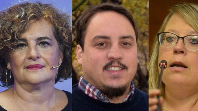 Candidatos: Martín Kerchner (Cambia Mendoza), Gabriela Figueroa (Vamos Mendocinos), Helio Perviu (Frente de Todos), Andrea Blandini (Partido Verde).