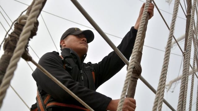 Cabo segundo Franco Chapor, de Jujuy, en la fragata ARA “Libertad”\u002E