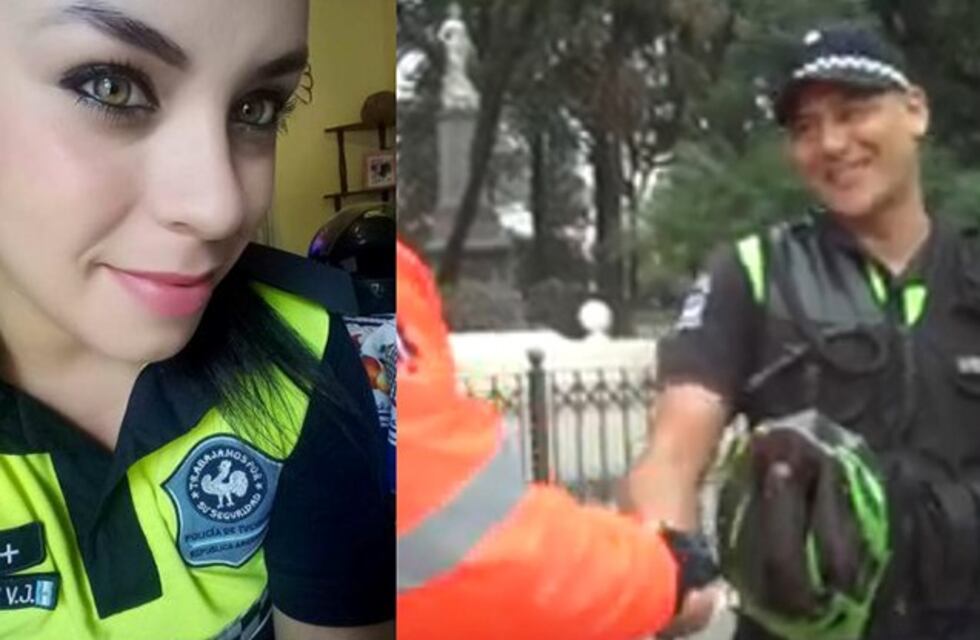 Policías en el momento justo: Carlos Mirk y Johanna Gómez salvaron la vida de tres niños