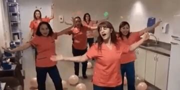 Las enfermeras se animaron a armar una coreografía\u002E