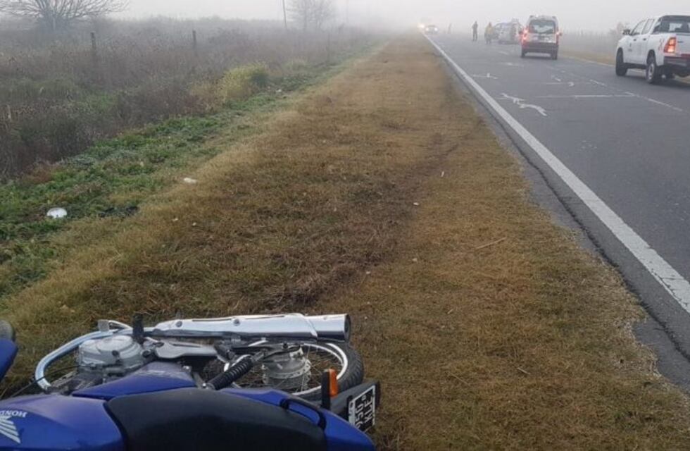 Falleció un motociclista tras un choque frontal sobre la Ruta Nacional 33