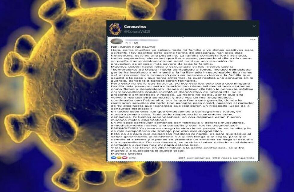 Joven mendocina infectada con coronavirus pidió que su carta le llegue al Gobernador