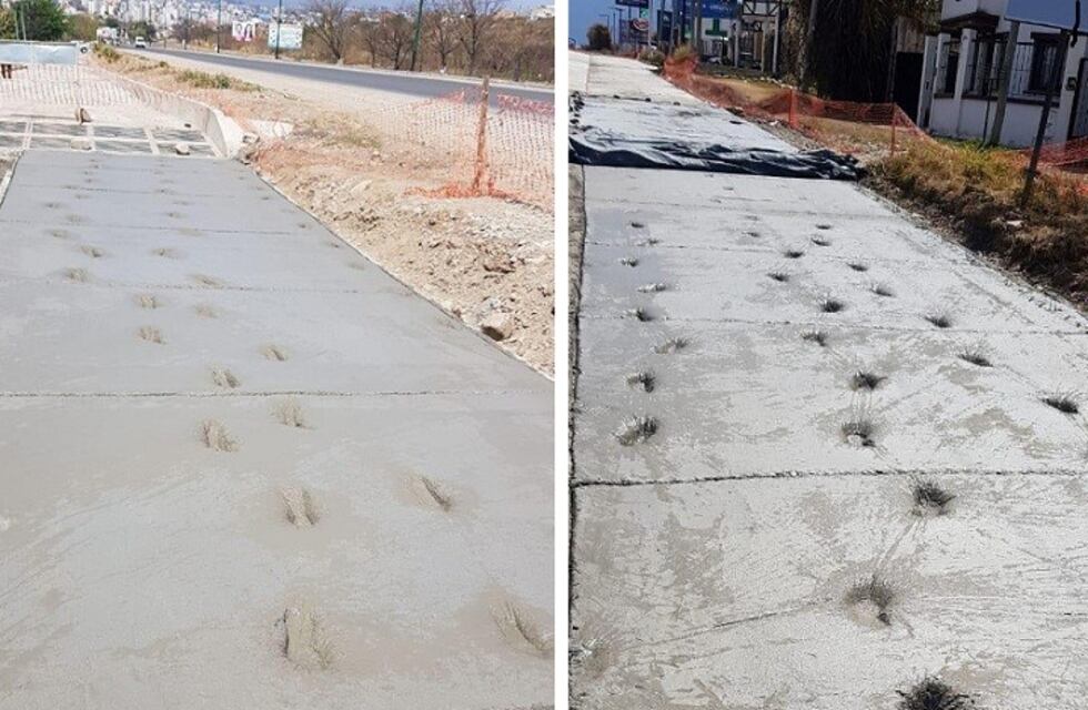 Arruinaron el nuevo pavimento de la avenida Juan Domingo Perón