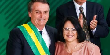 Damares Alves y Jair Bolsonaro