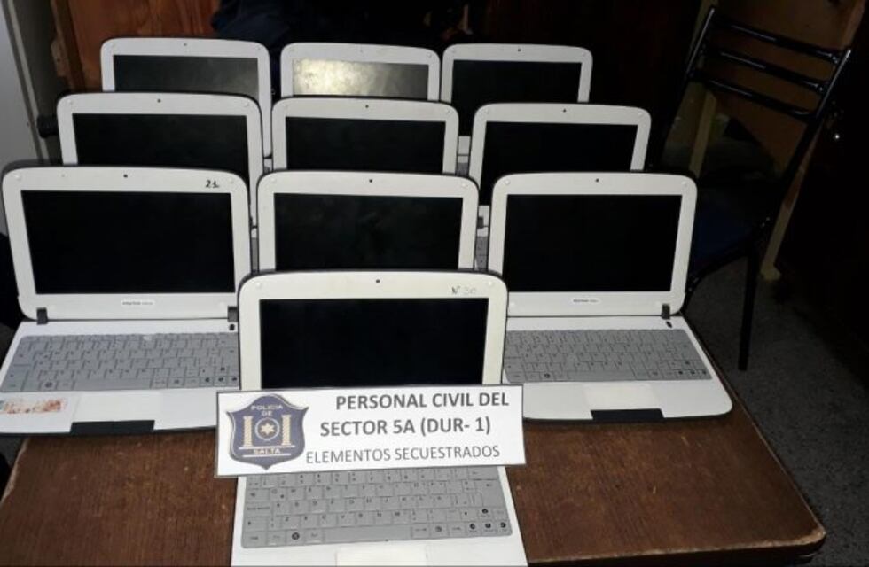 Recuperaron 10 computadoras robadas a una escuela
