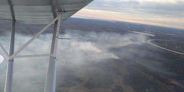 El último operativo en la región para sofocar las llamas se llevó a cabo con dos aviones hidrantes\u002E(@juanmburgoa)