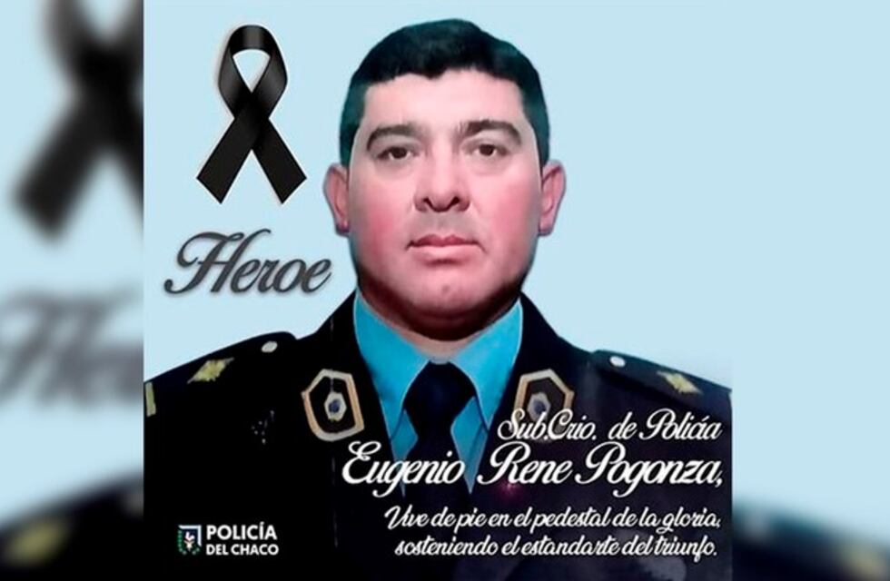 Homenaje y profundo dolor en la despedida del subcomisario chaqueño Pogonza