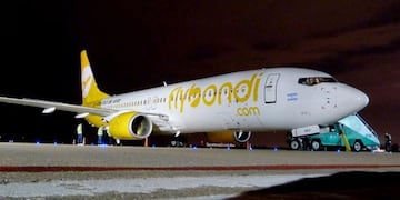 Imagen archivo\u002E Los vuelos de FlyBondi en el aeropuerto de El Palomar fueron cancelados y desviados a Ezeiza\u002E