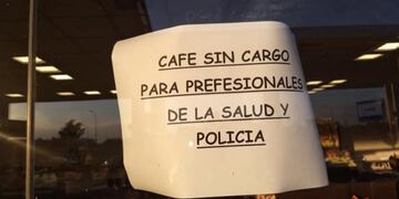 Solidaridad en tiempos de coronavirus: una estación de servicio ofrece café gratis a policías y trabajadores de salud (Foto: Ahora Mar del Plata)