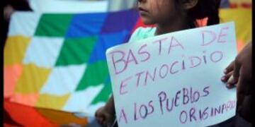 Acto contra la represiu00f3n sufrida por los pueblos originarios.