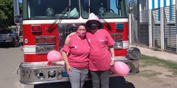 bombera voluntaria de Maipú rosa