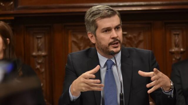 DYN28, BUENOS AIRES, 25/04/2017, ELJEFE DE GABINETE MARCOS PEu00d1A INFORMA EN EL SENADO. FOTO:DYN/LUCIANO THIEBERGER. ciudad de buenos aires marcos peu00f1a informe exposicion jefe de gabinete en el senado de la nacion camara de senadores