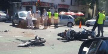 Choque en Pellegrini y 1u00b0 de Mayo