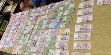 El dinero secuestrado quedó a disposición del Juzgado Federal 4\u002E (SL24)