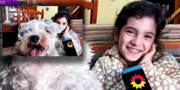 Jazmín encontró a su perra \