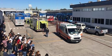 Andesmar realizu00f3 un simulacro de incendio en el marco de la semana de Seguridad Laboral.