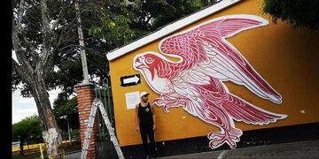 Un tatuador colombiano pintó un mural con sangre humana (Foto: Facebook/juliancastilloman)