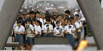 Japón conmemora 74 años de la bomba atómica que destruyó Hiroshima (Foto: REUTERS)