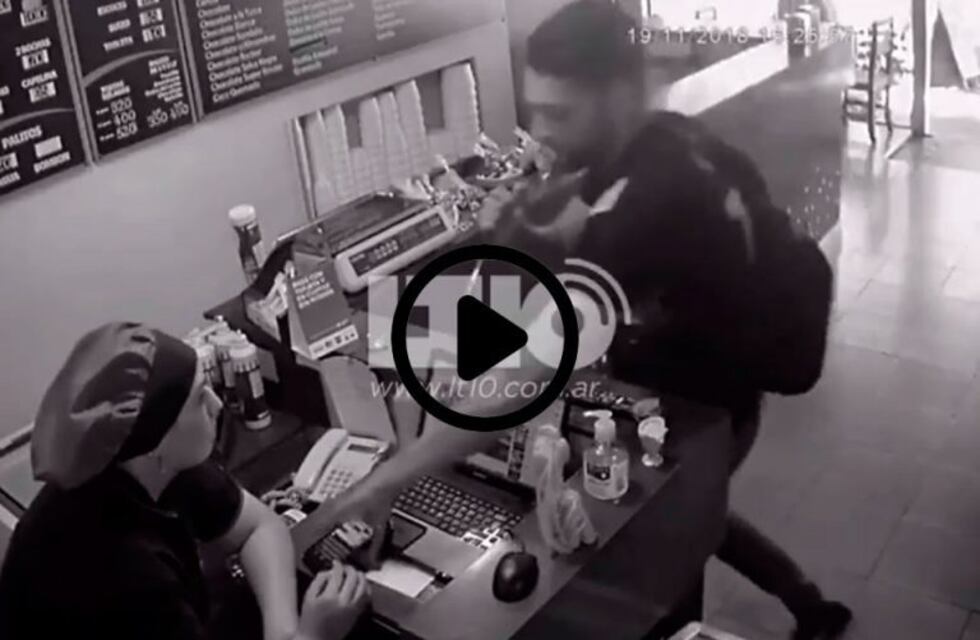 Asaltó una heladería a punta de cuchillo y quedó filmado